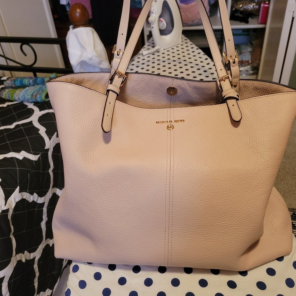 Michael Kors Lenox Large Leather Tote Soft Pink